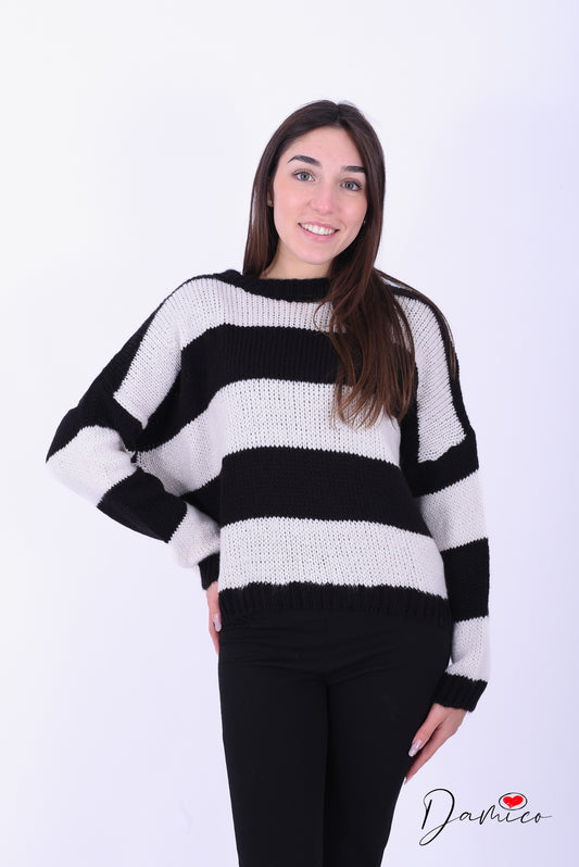 Maglione over a righe