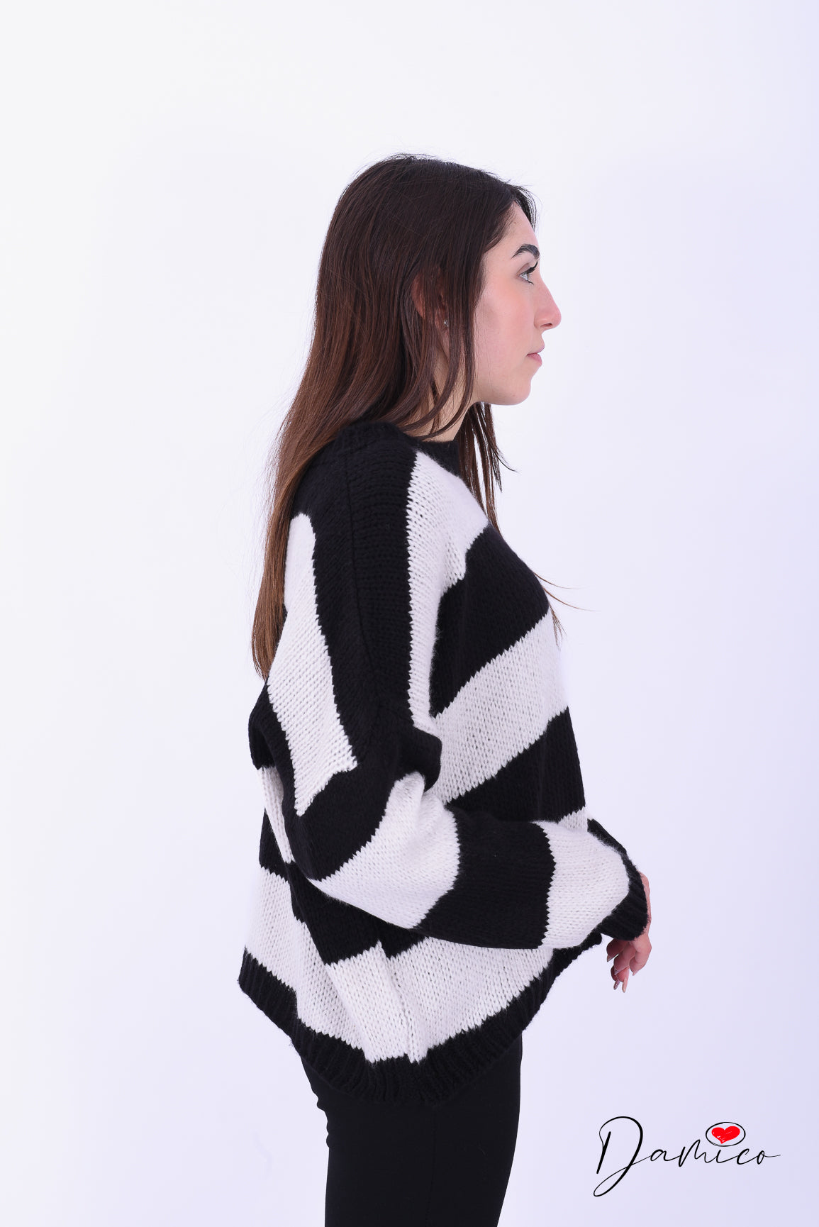 Maglione over a righe