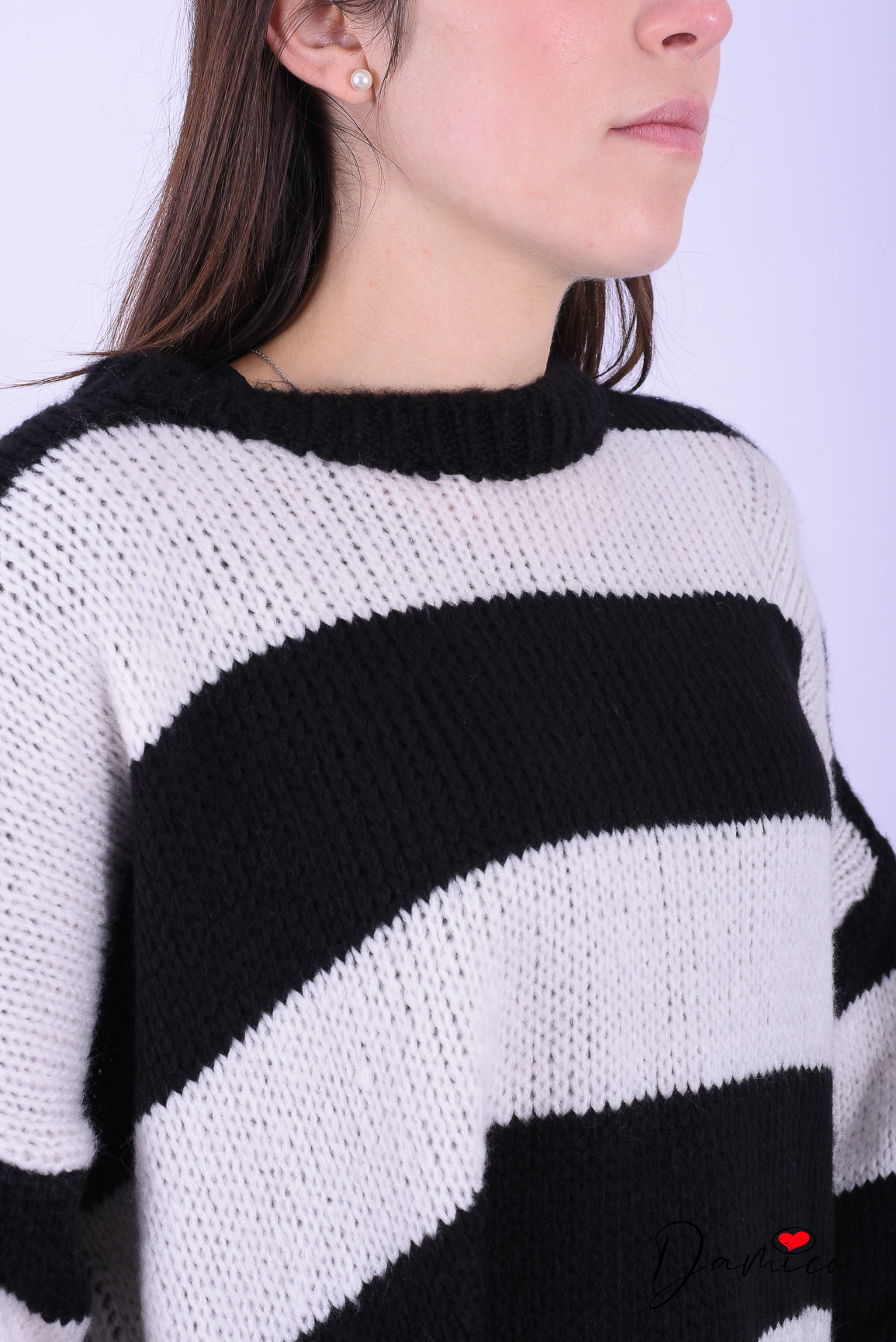 Maglione over a righe