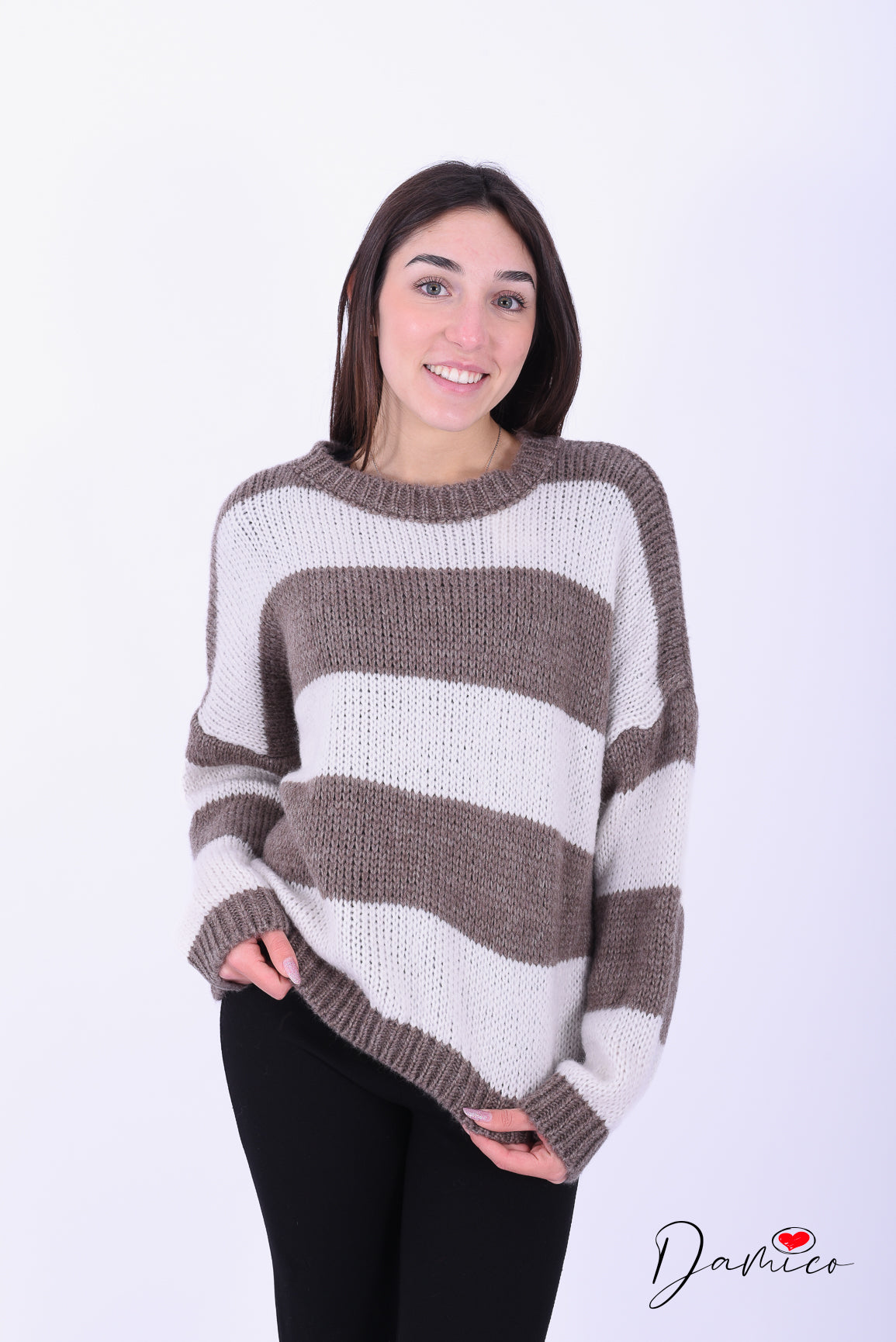 Maglione over a righe