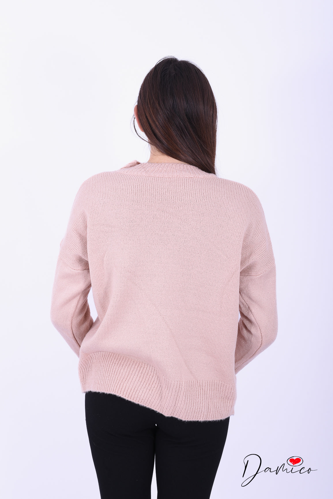 Maglione doppio fiore