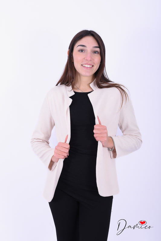 Blazer morbido a costine