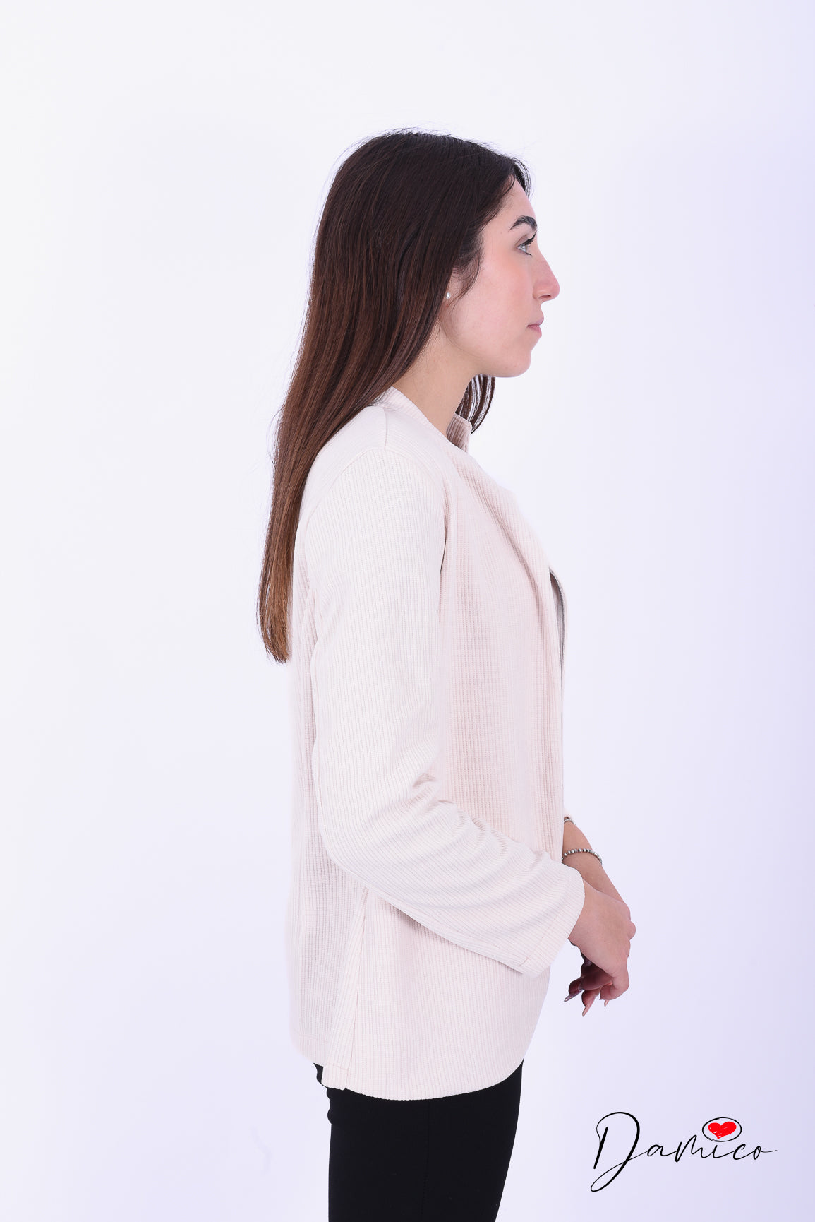 Blazer morbido a costine