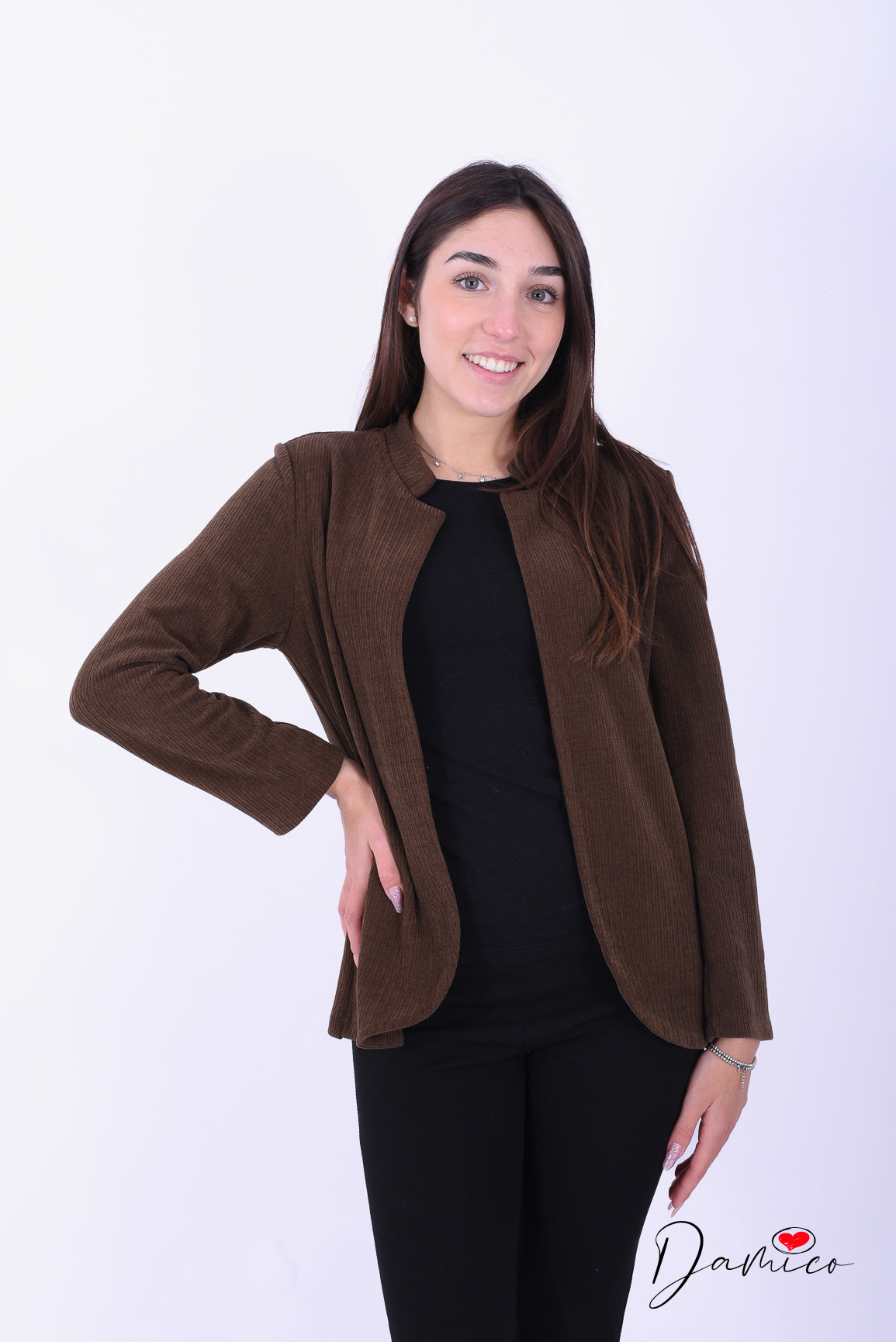 Blazer morbido a costine