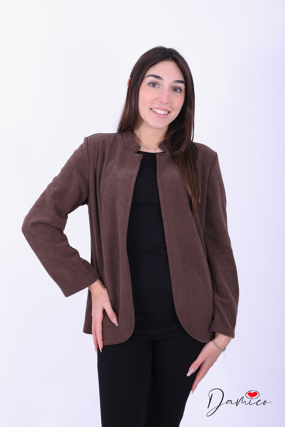 Blazer morbido a costine