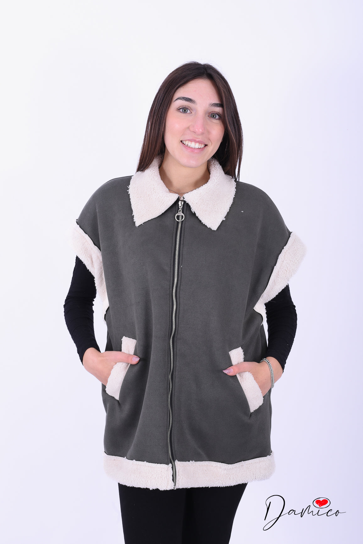 Smanicato peluche con zip