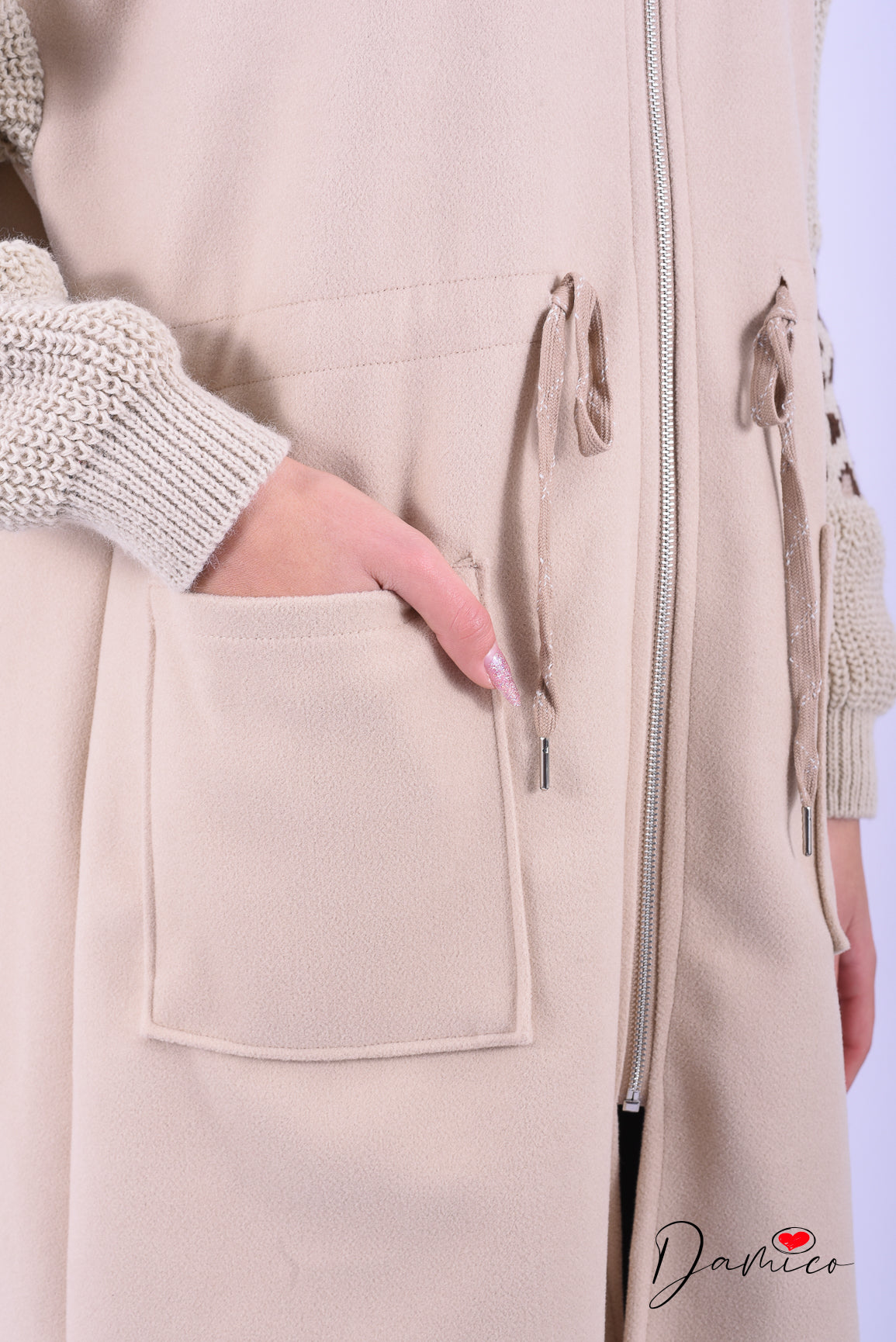 Felpa manica leopardata