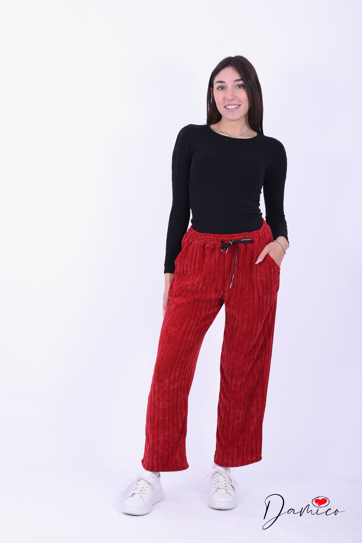 Pantalone warm gamba dritta