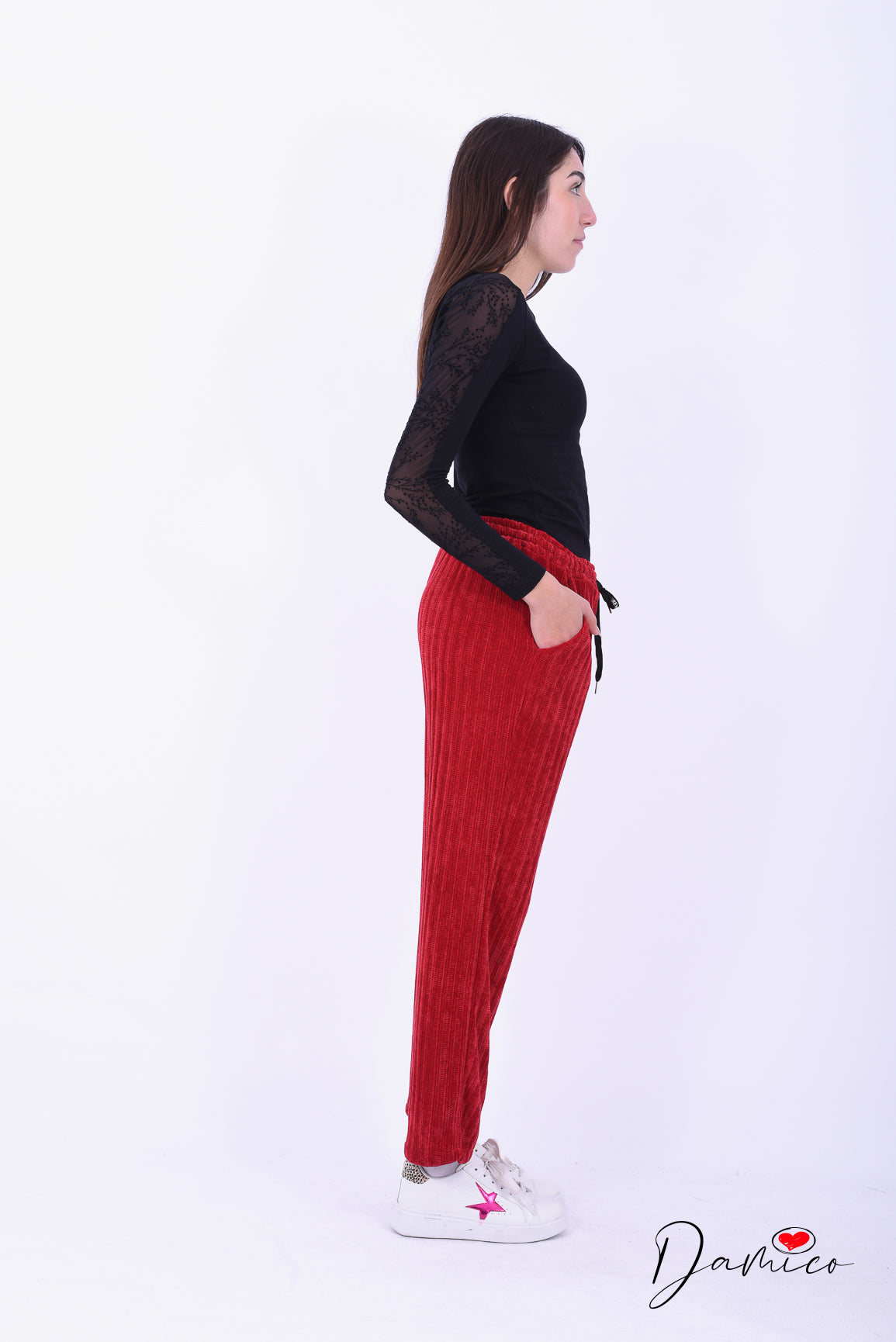 Pantalone warm gamba dritta