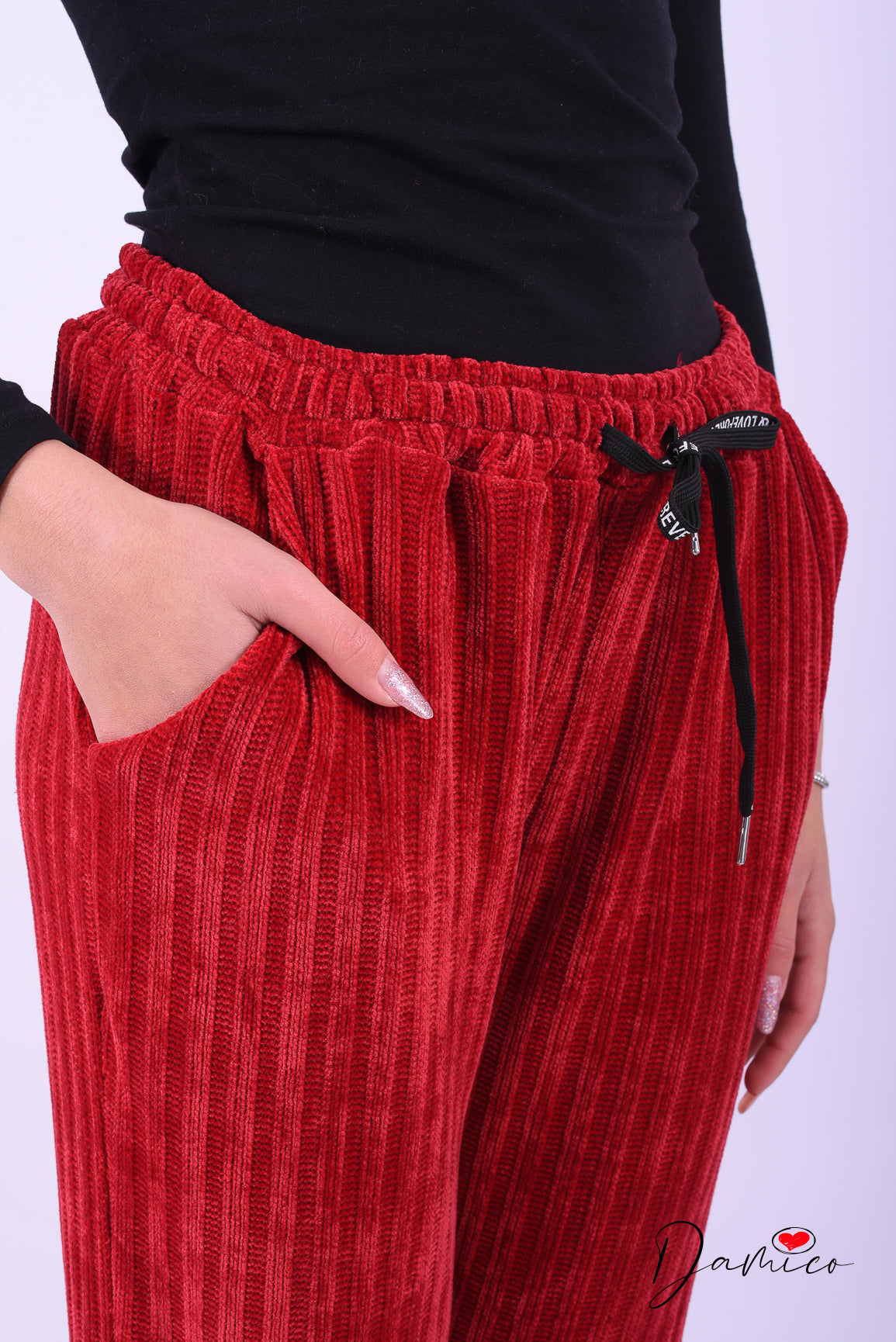 Pantalone warm gamba dritta