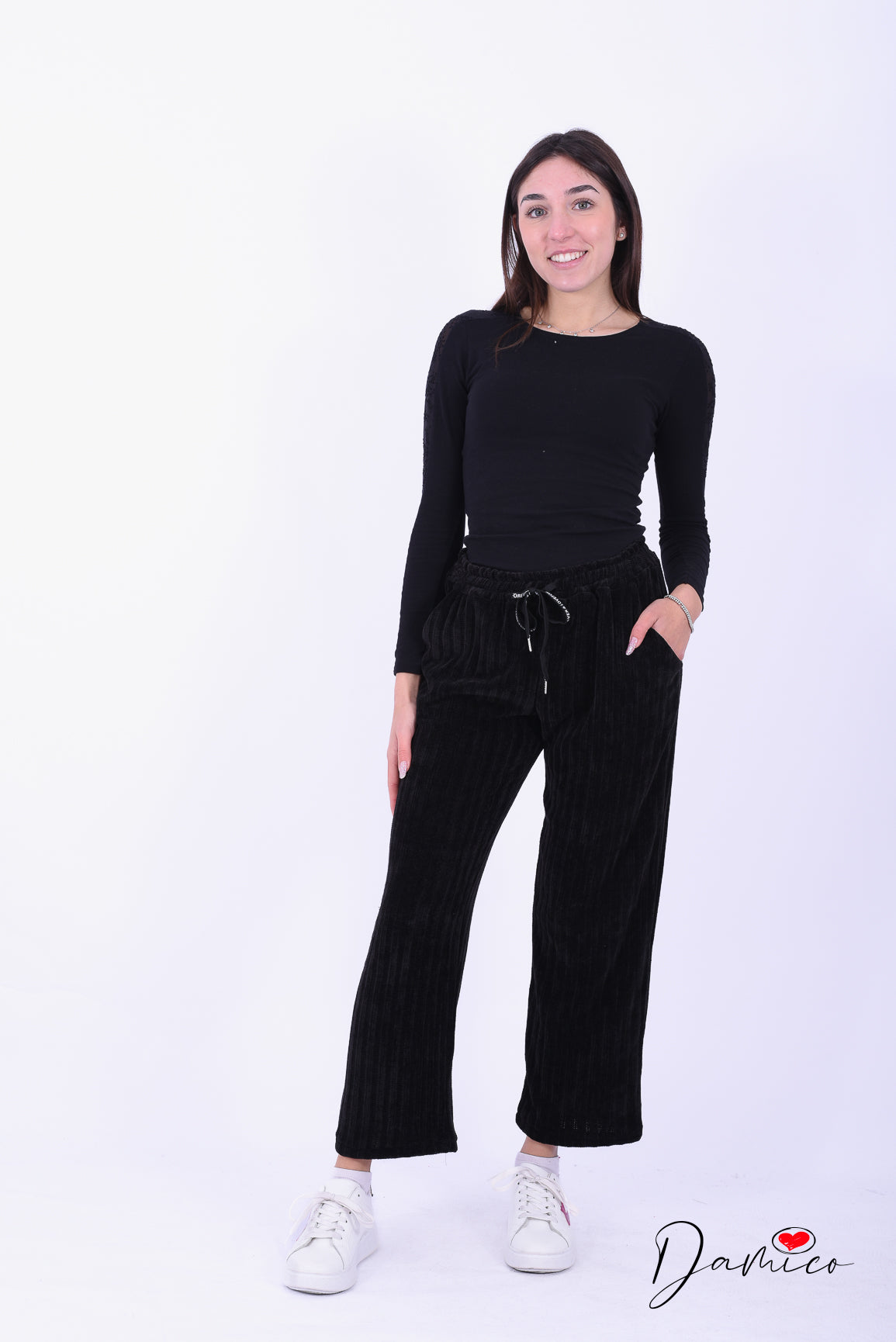 Pantalone warm gamba dritta