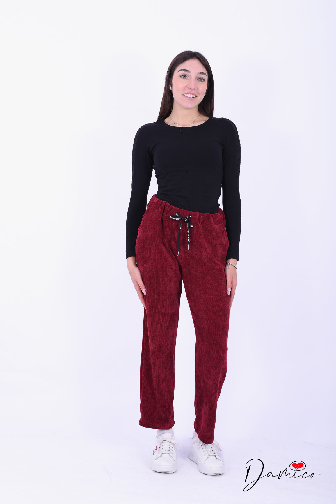 Pantaloni sportivi costinati