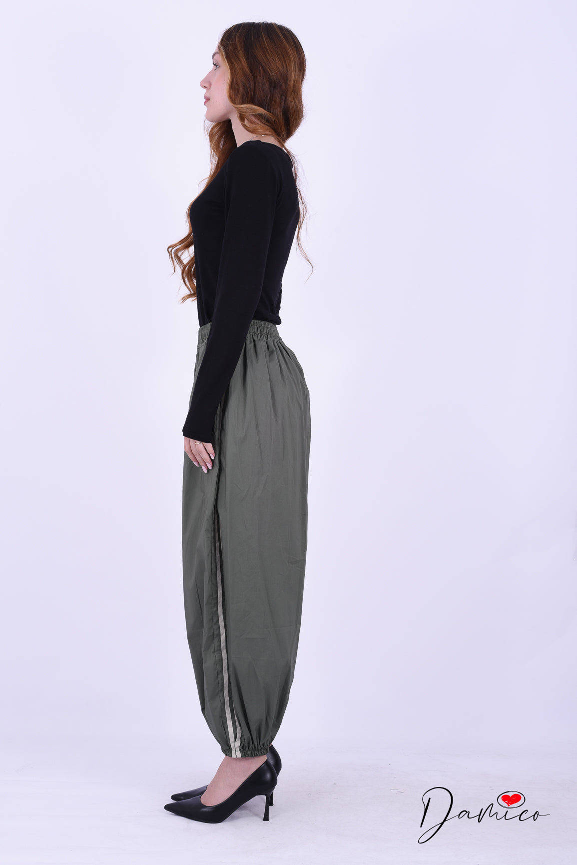 Pantaloni sportivi con polsino e bande tc