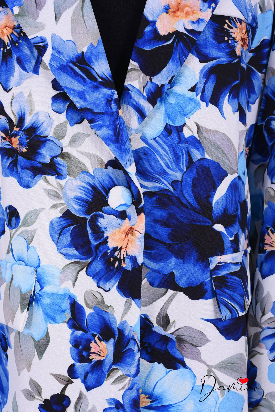 Completo floreale blazer gonna portafoglio
