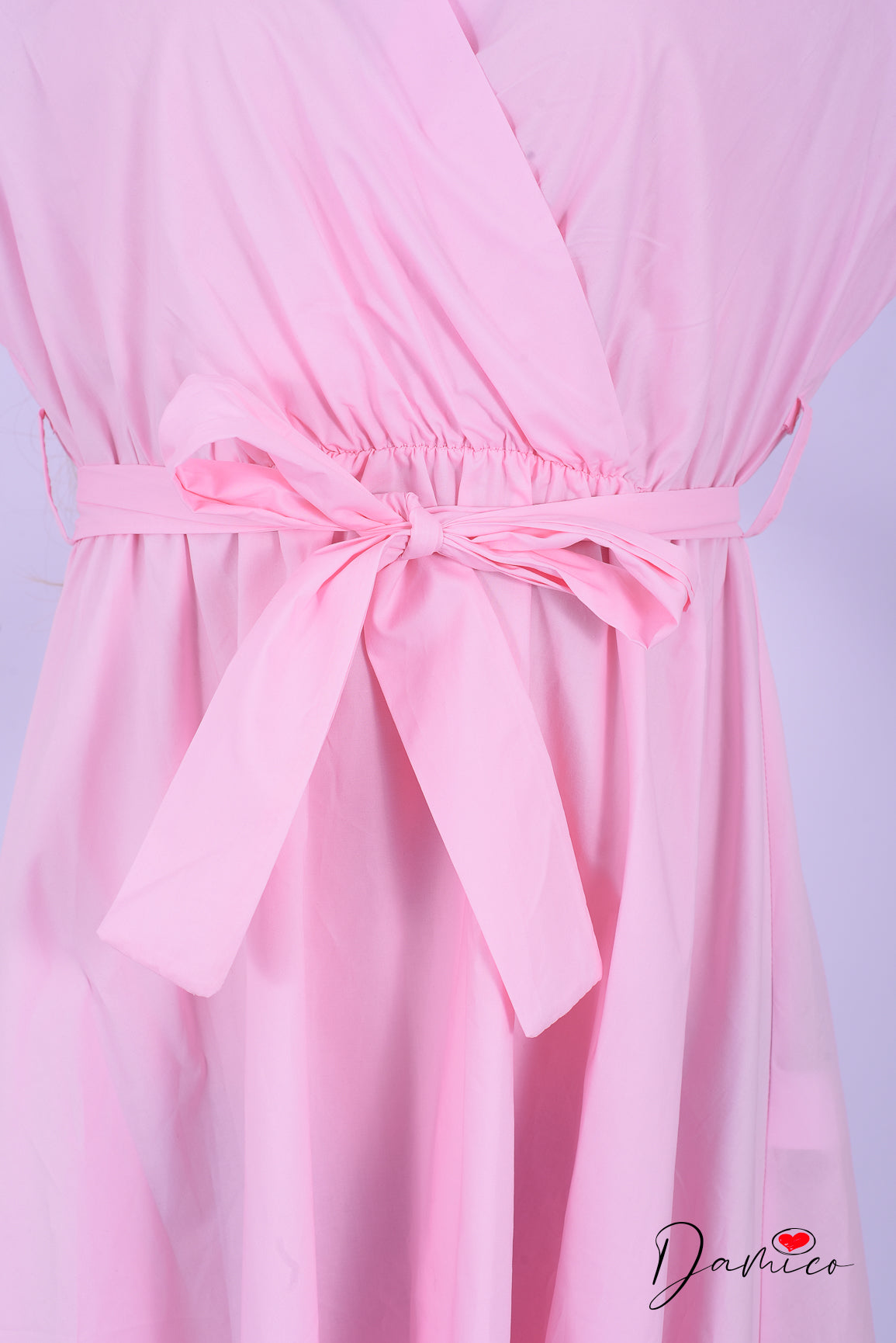 Abito manica a palloncino in cotone