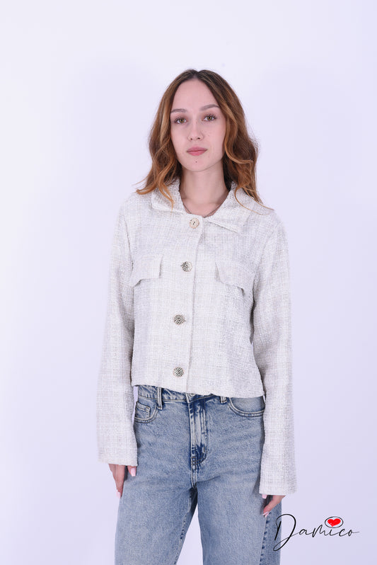 Giacca tweed laminata SLV