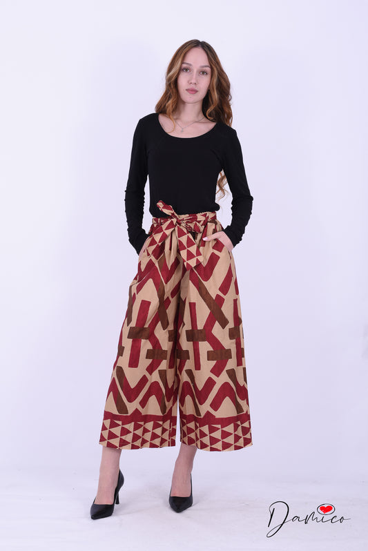 Panta palazzo geo con cintura