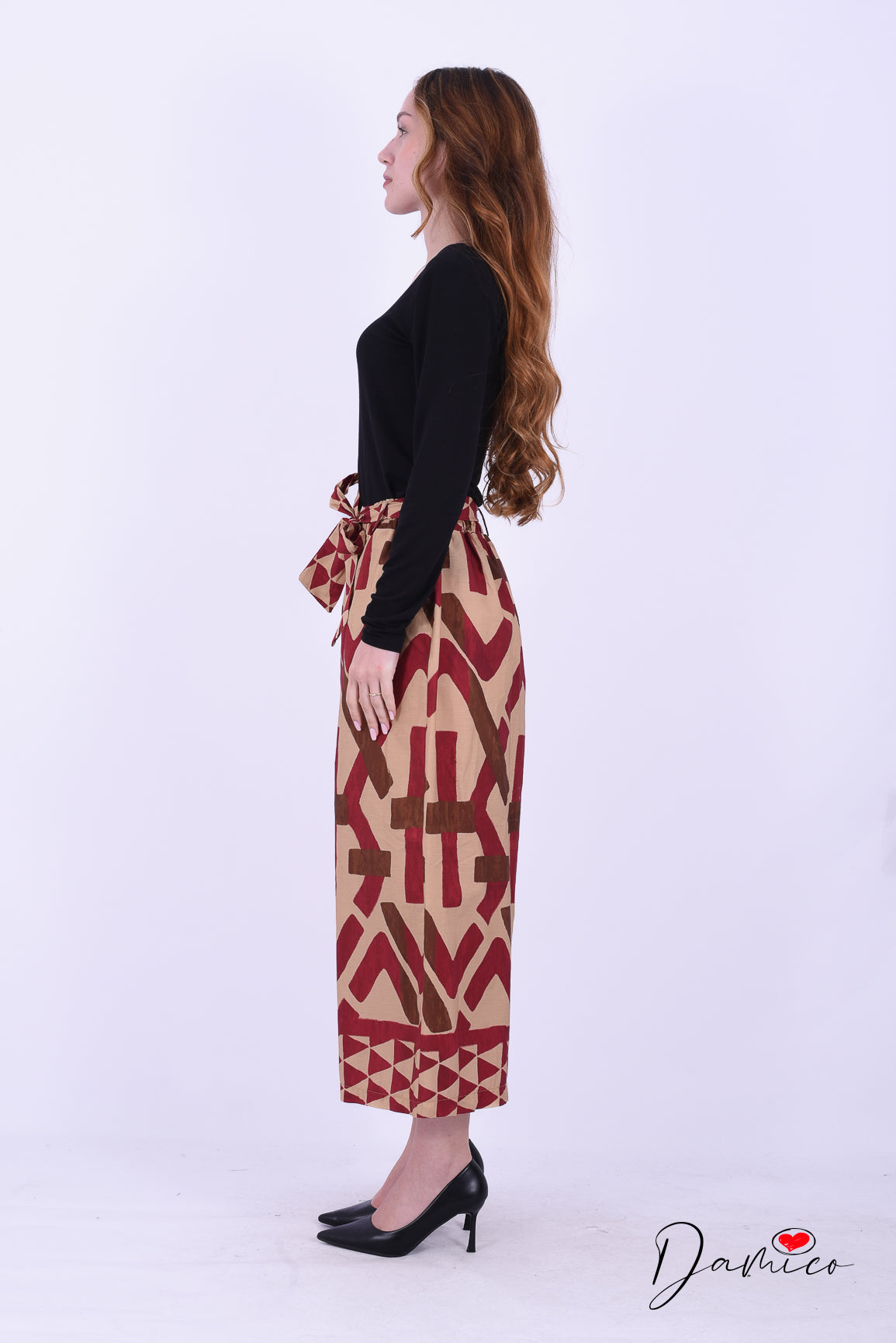 Panta palazzo geo con cintura