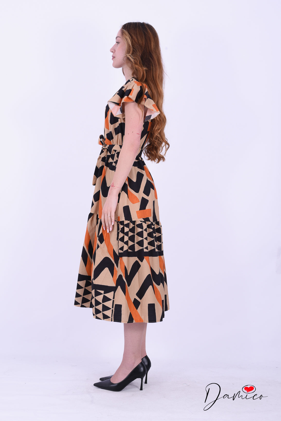 Abito manica ad aletta geo