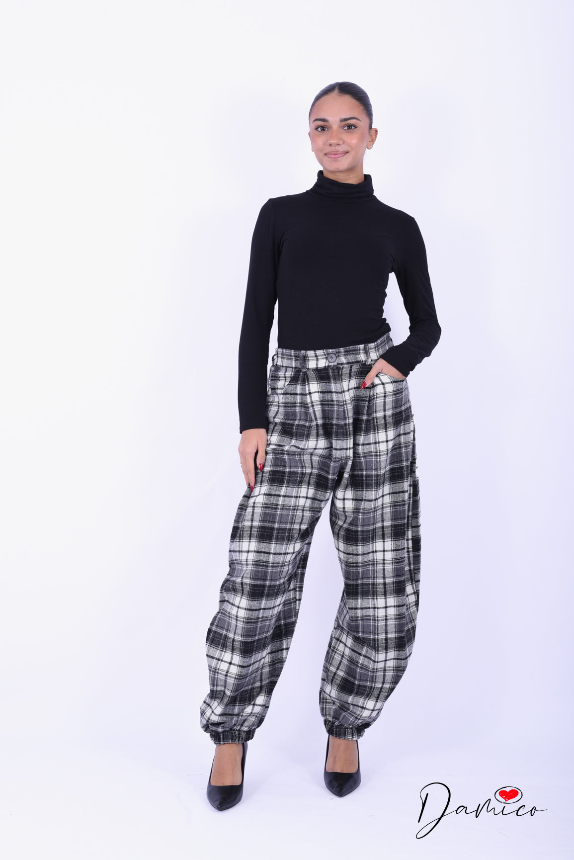 Pantaloni tartan flannel