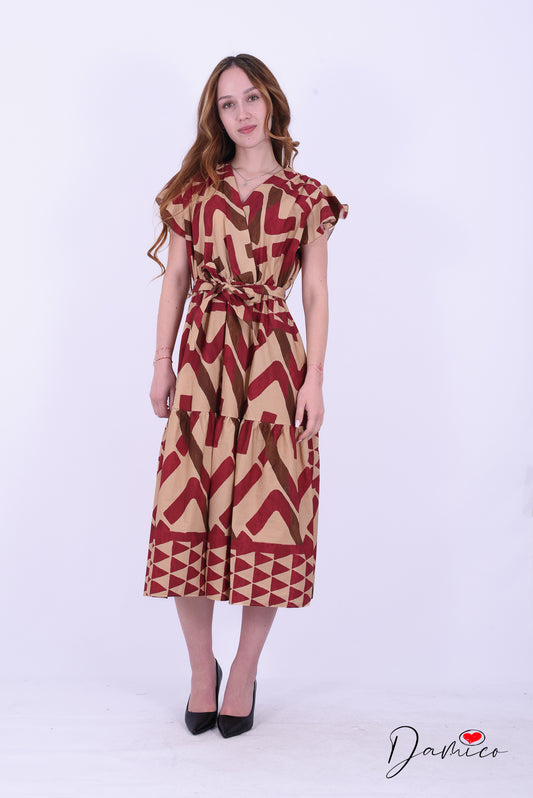 Abito manica ad aletta geo