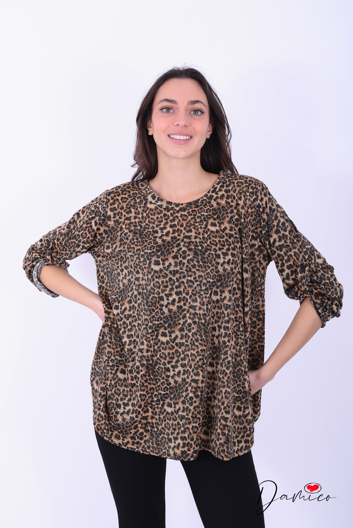 Maglia brilliant leopardata