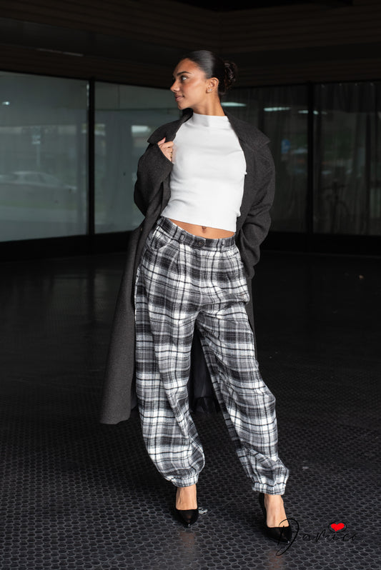 Pantaloni tartan flannel