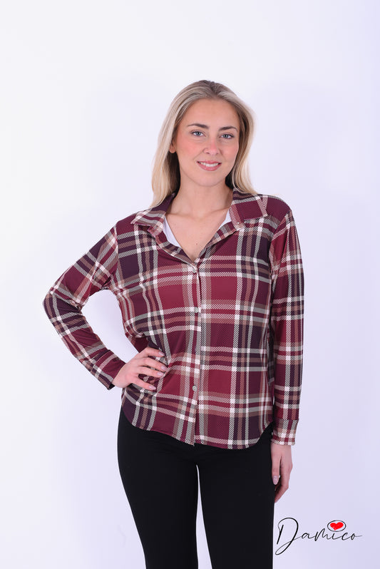 Camicia Tartan elasticizzata