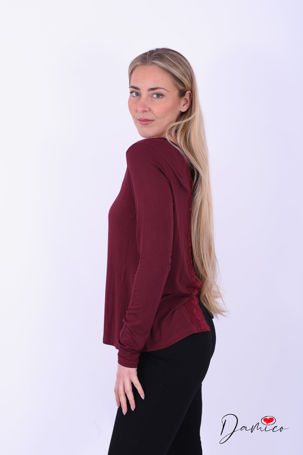 Maglia basica retro pizzo