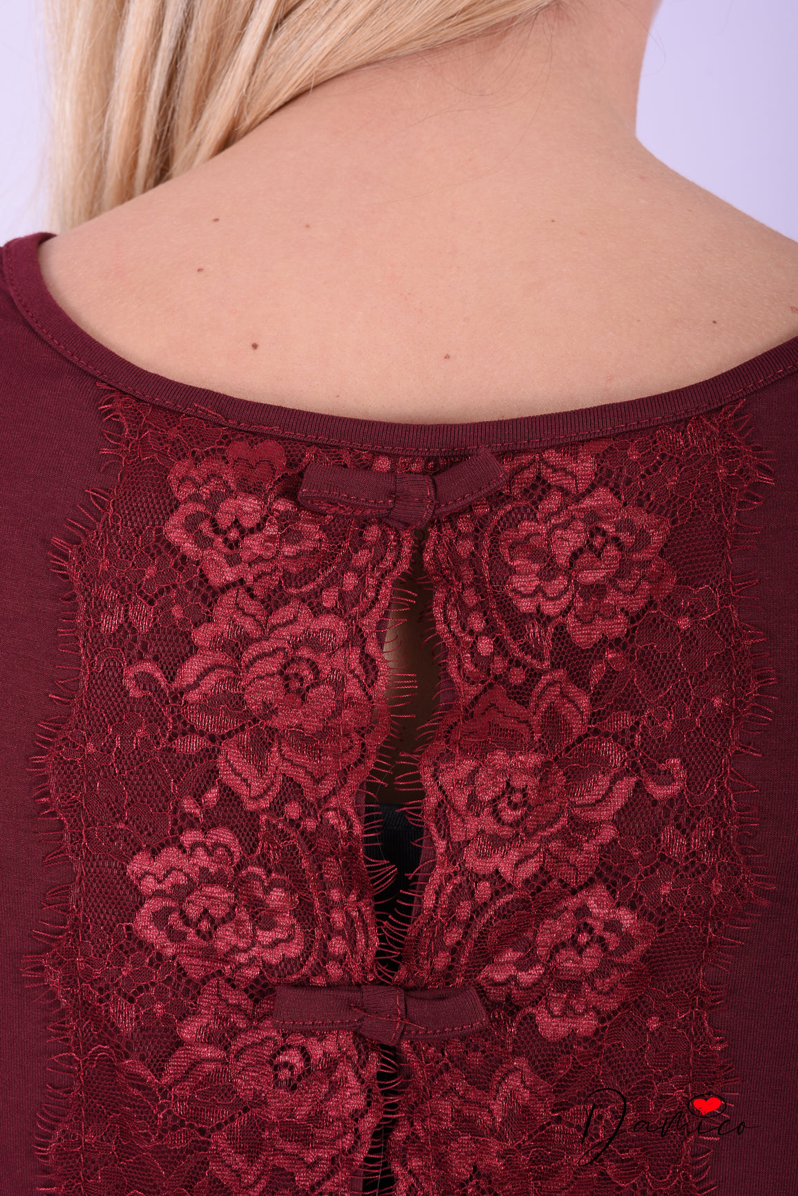 Maglia basica retro pizzo