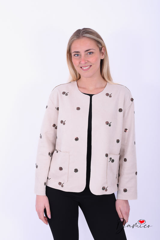 Giacca Dainetto paillettes Flowers