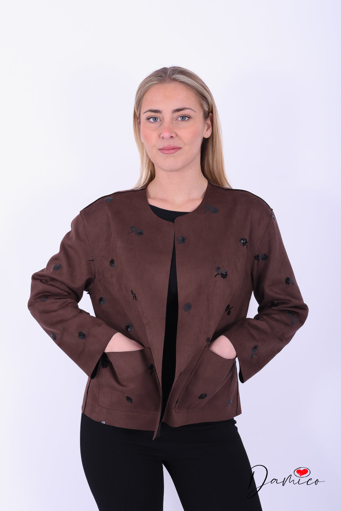 Giacca Dainetto paillettes Flowers