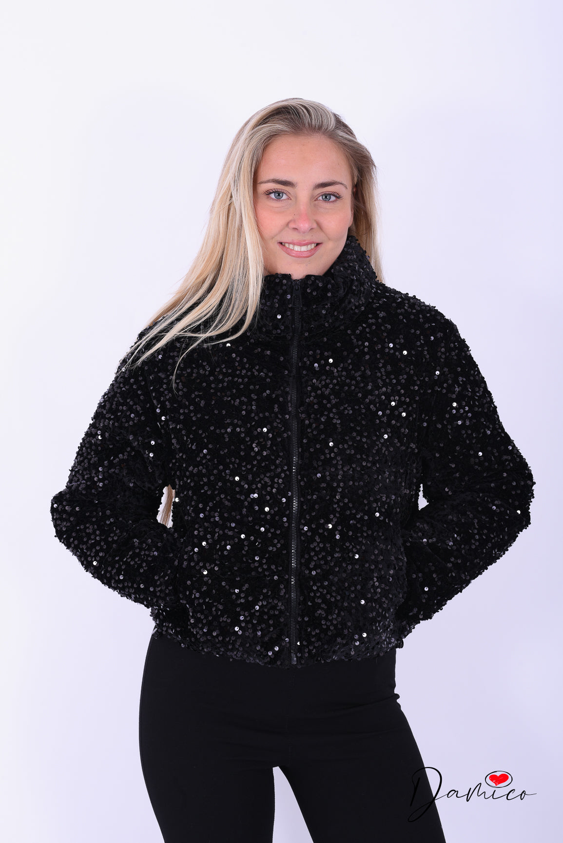 Piumino total paillettes