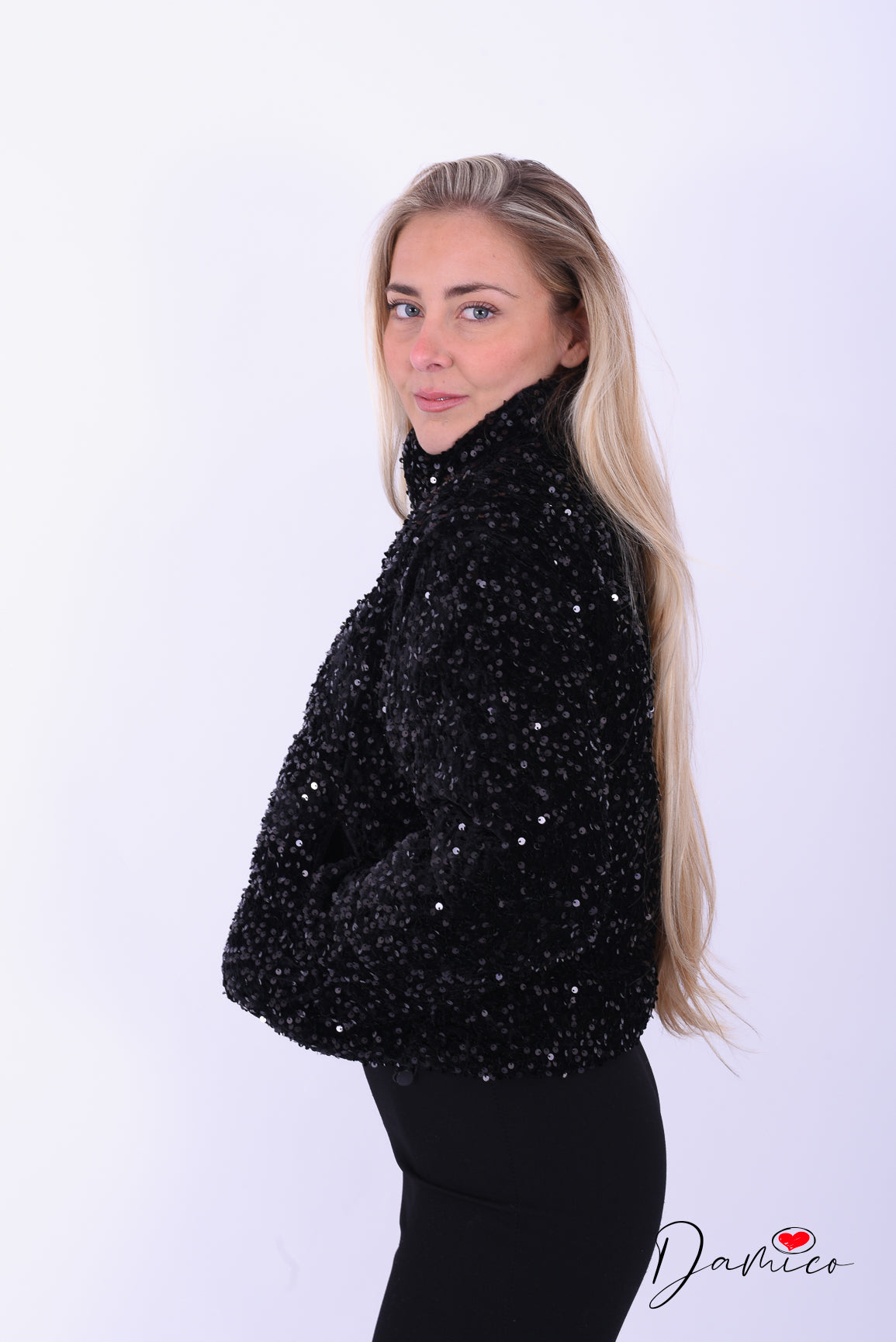 Piumino total paillettes