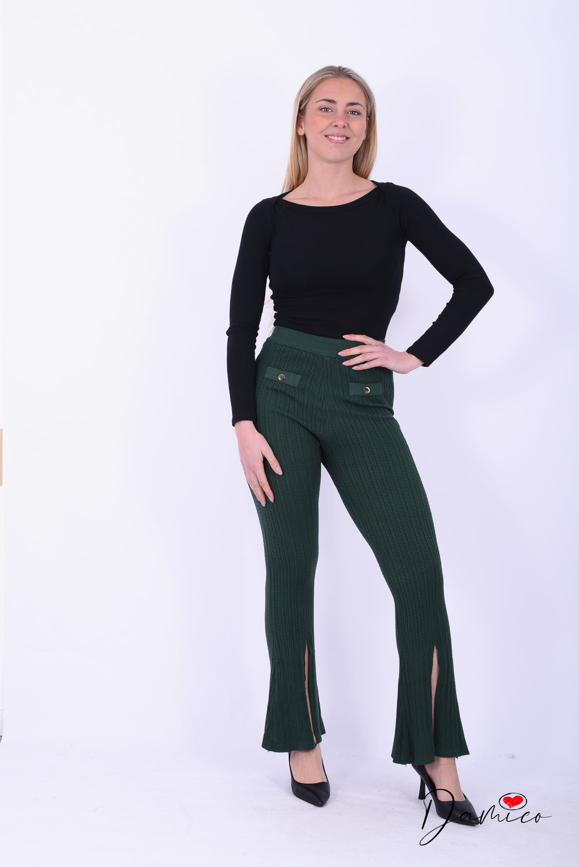 Pantaloni leggings in maglina