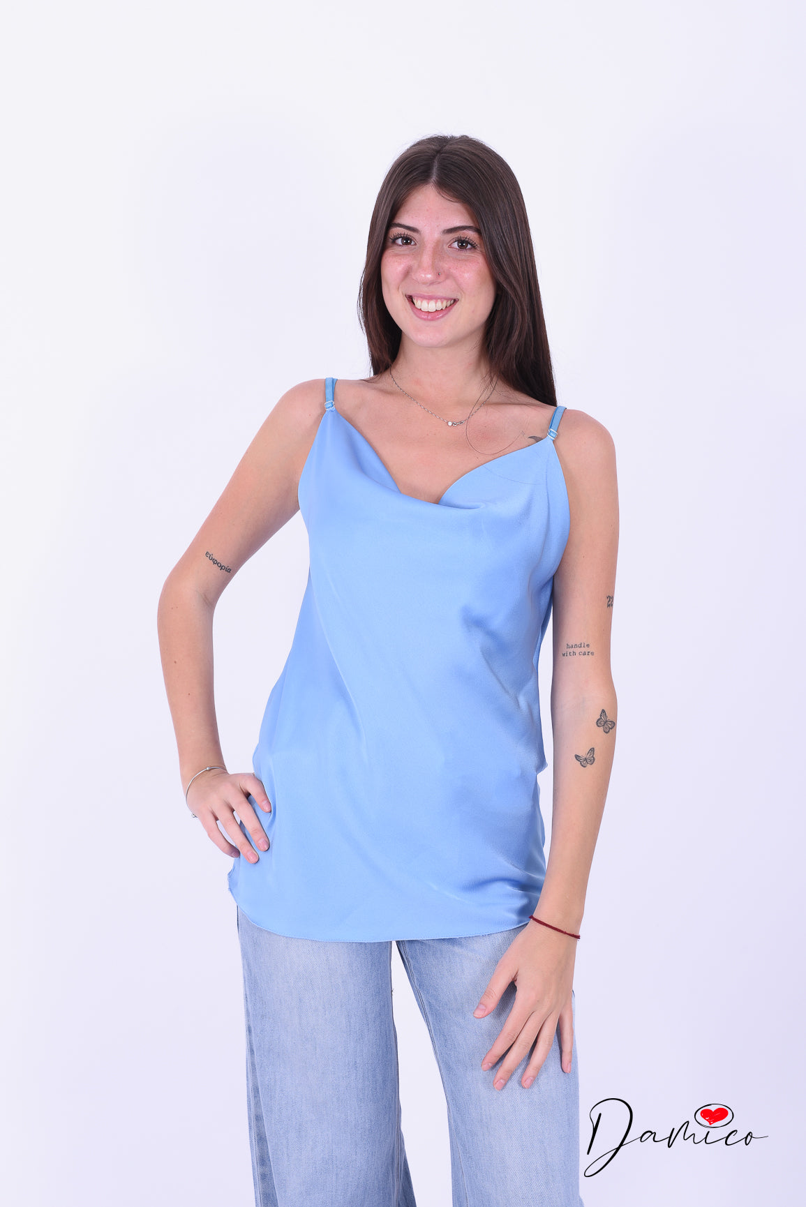 Canotta satin sc a cascata spa regolabile