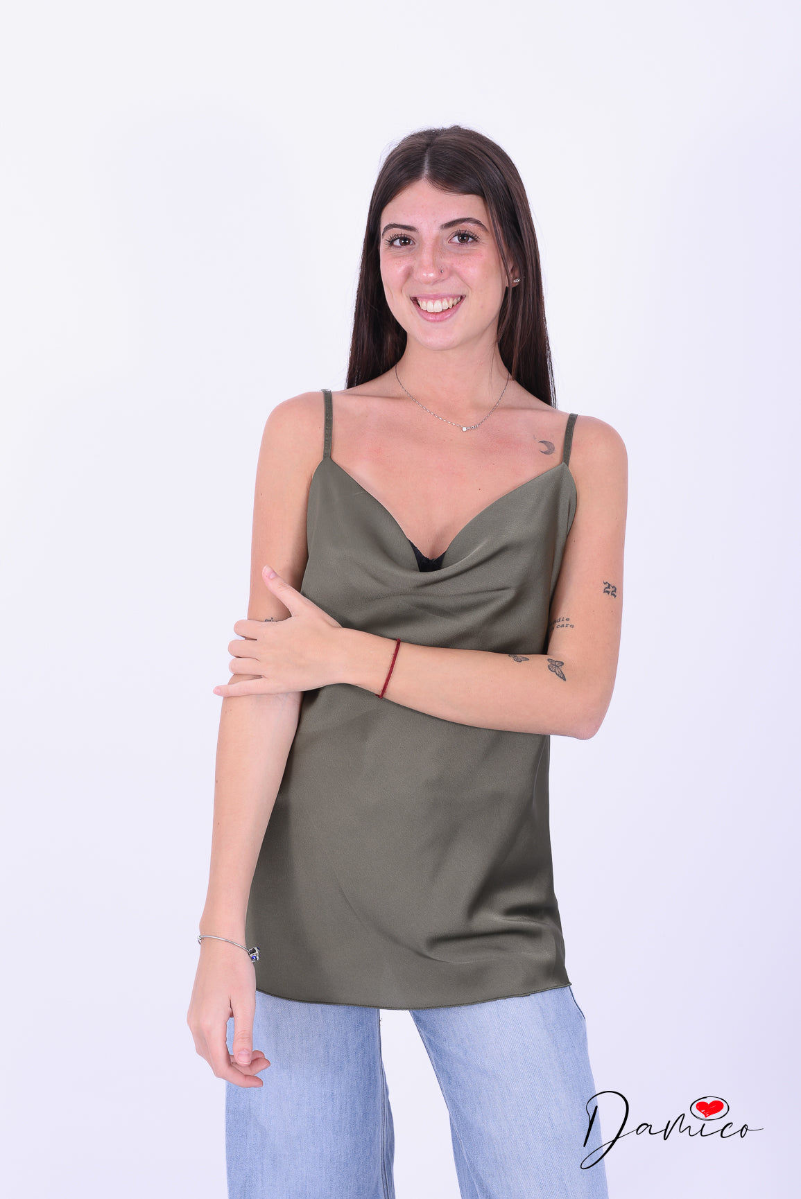 Canotta satin sc a cascata spa regolabile