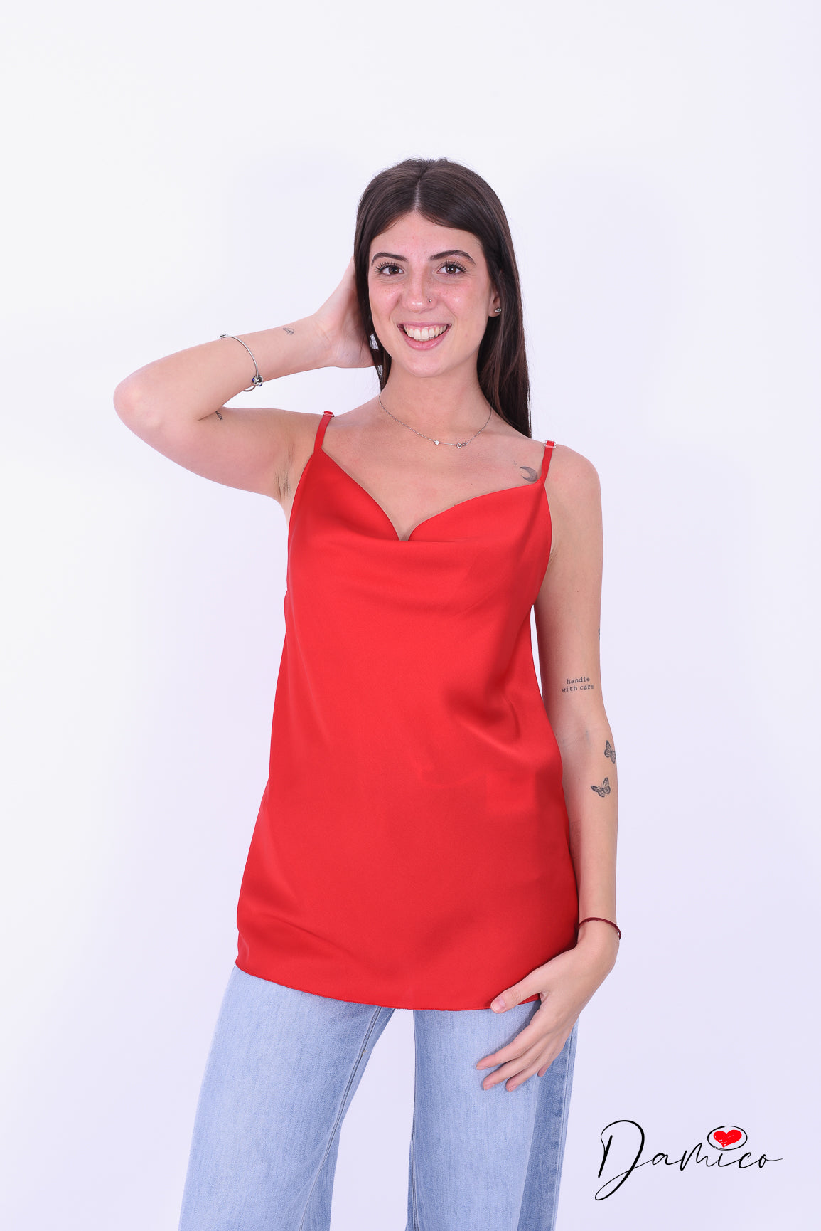 Canotta satin sc a cascata spa regolabile