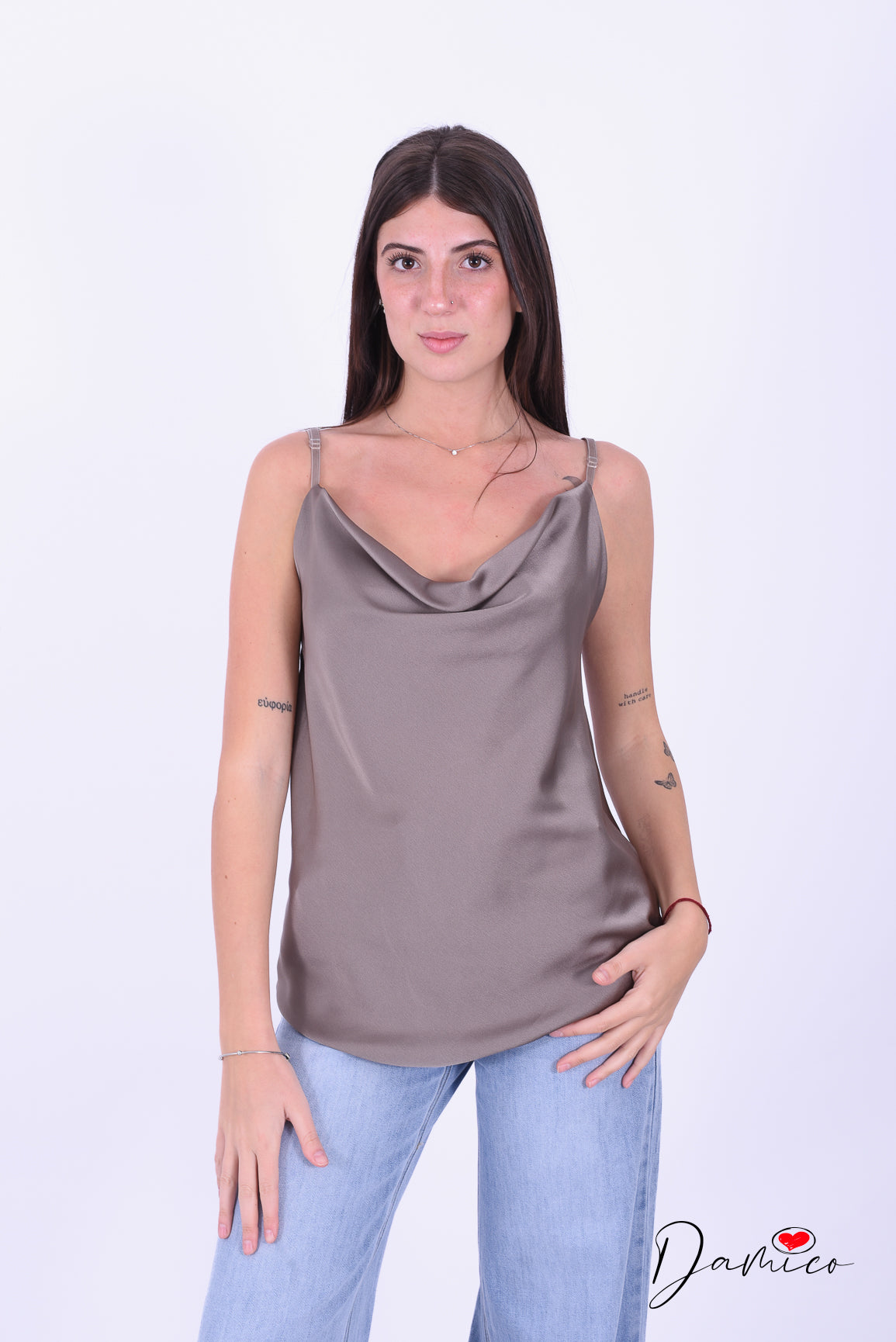 Canotta satin sc a cascata spa regolabile