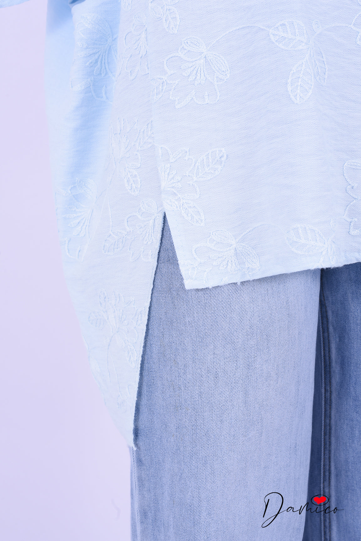 Maglia fiori in rilievo over