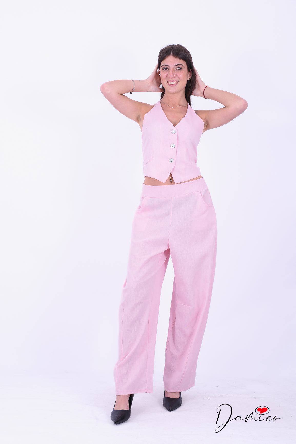Coordinato canotta gilet e pantaloni
