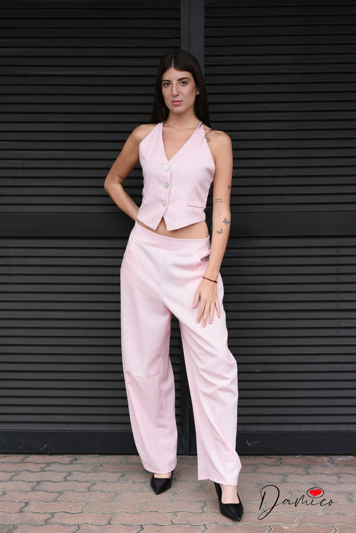 Coordinato canotta gilet e pantaloni