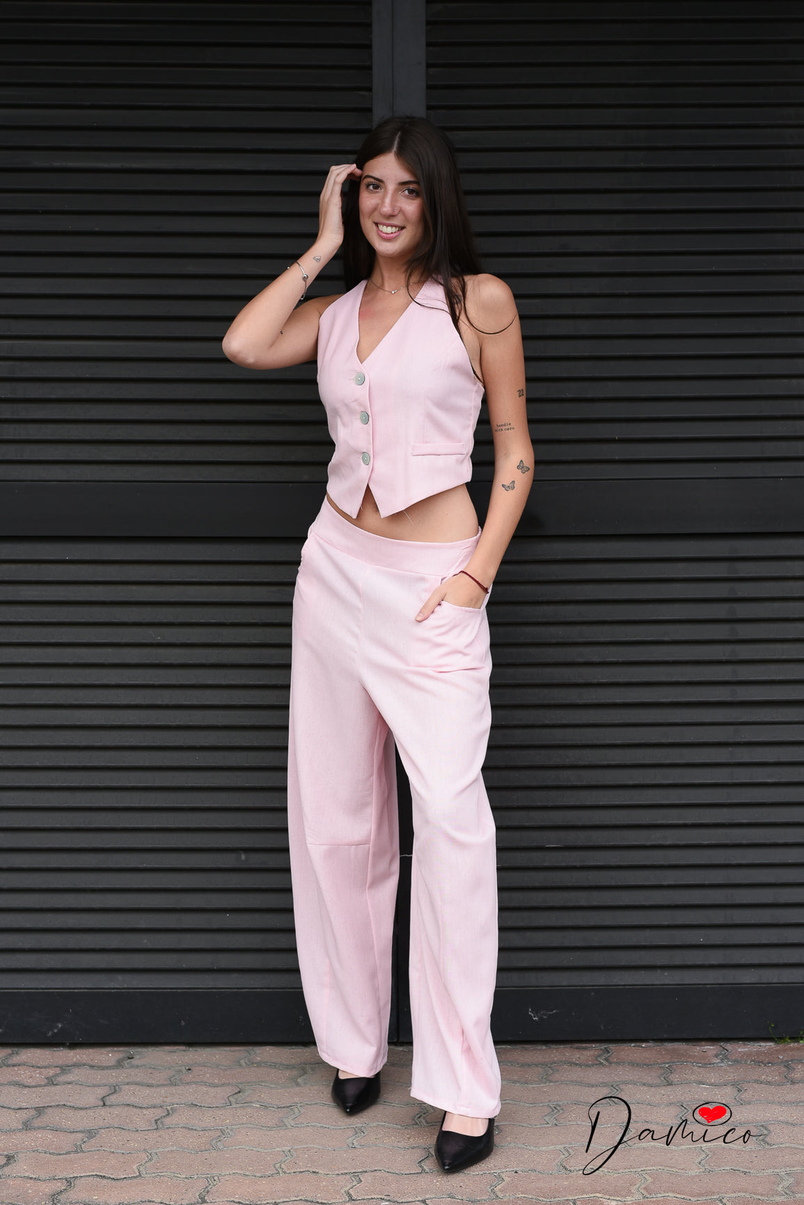 Coordinato canotta gilet e pantaloni