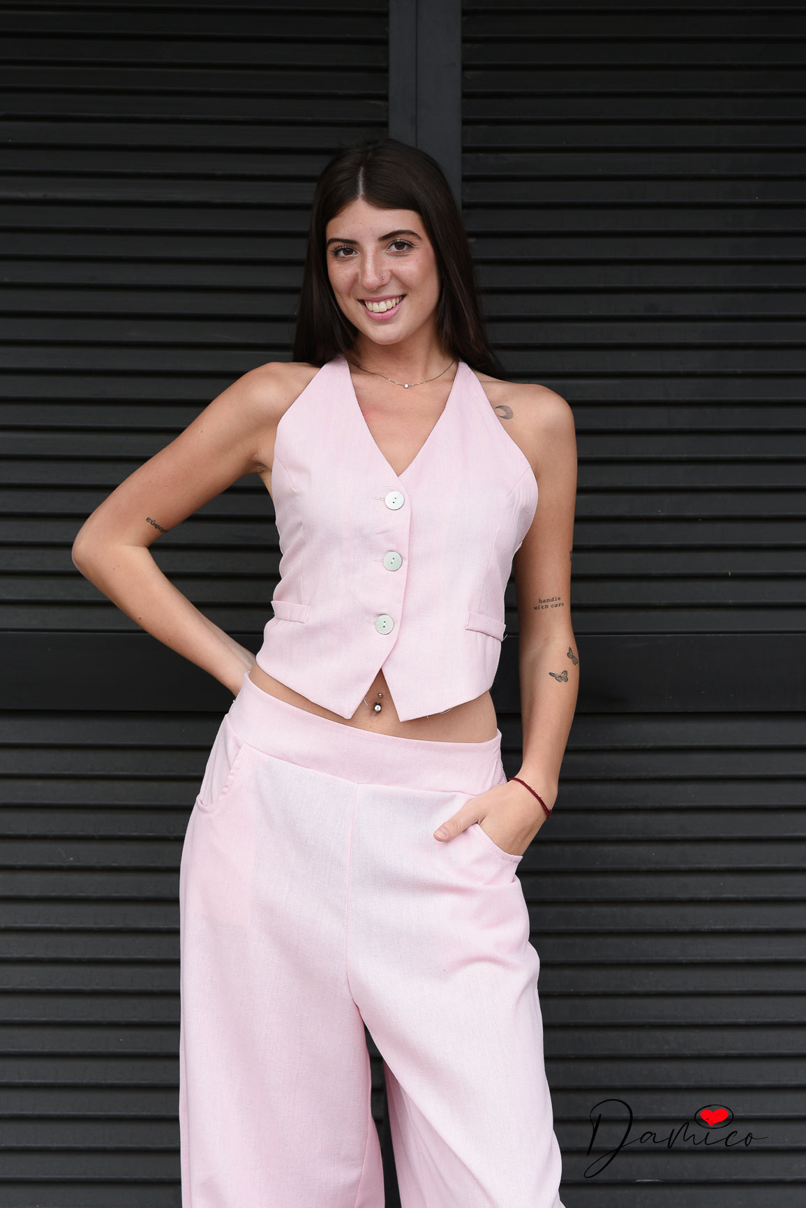 Coordinato canotta gilet e pantaloni