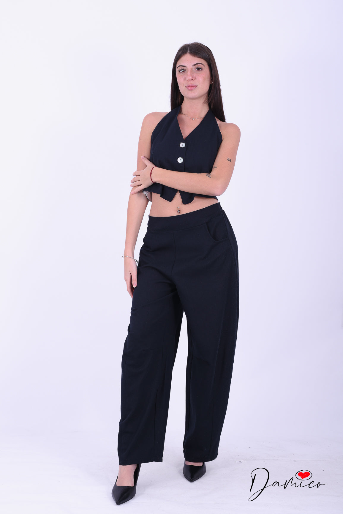 Coordinato canotta gilet e pantaloni