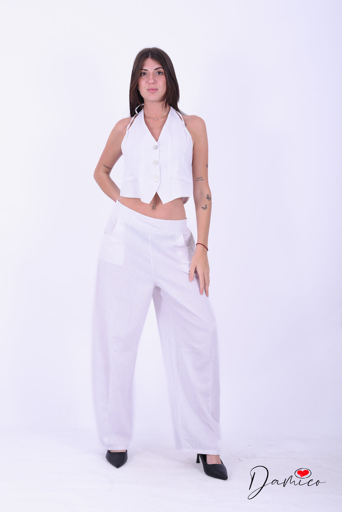 Coordinato canotta gilet e pantaloni