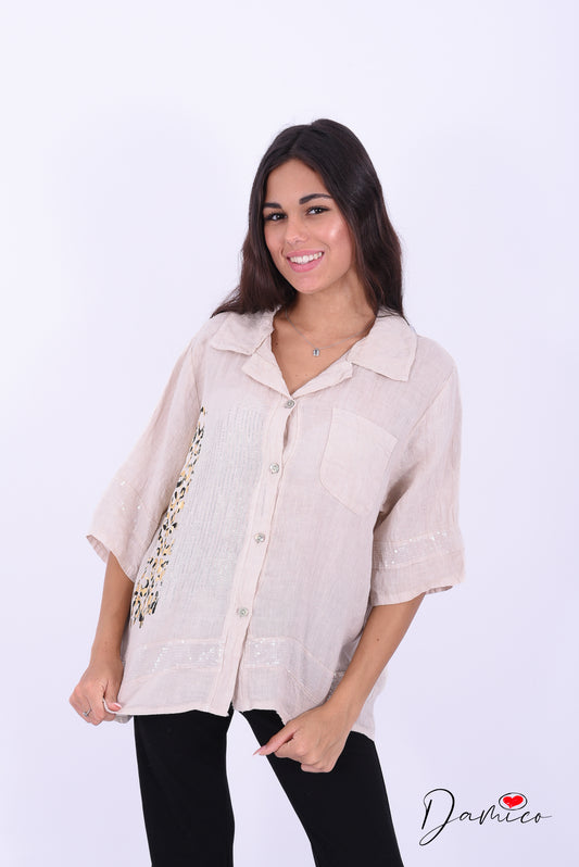 Camicia brillantini leo