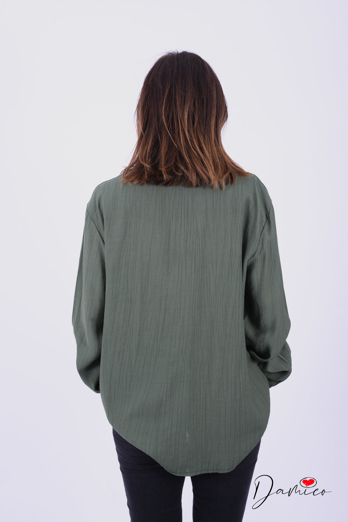 Camicia semplice rigata taschini