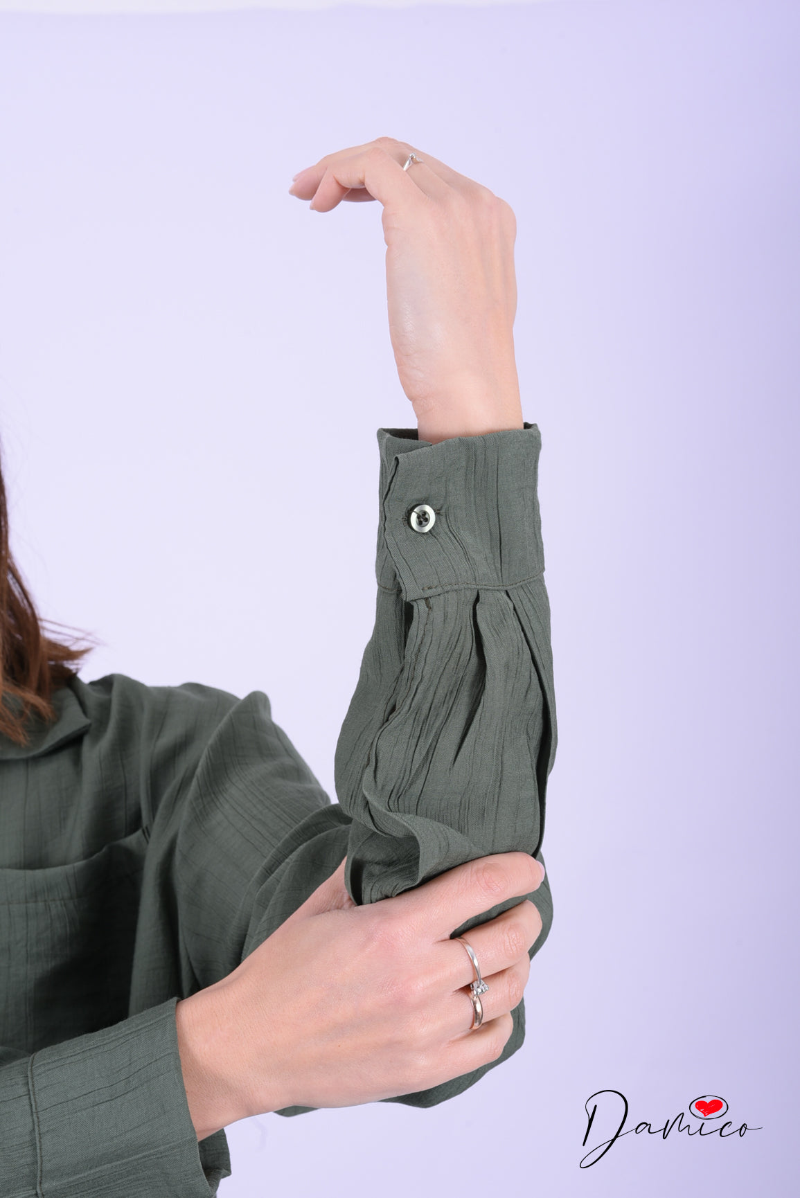 Camicia semplice rigata taschini