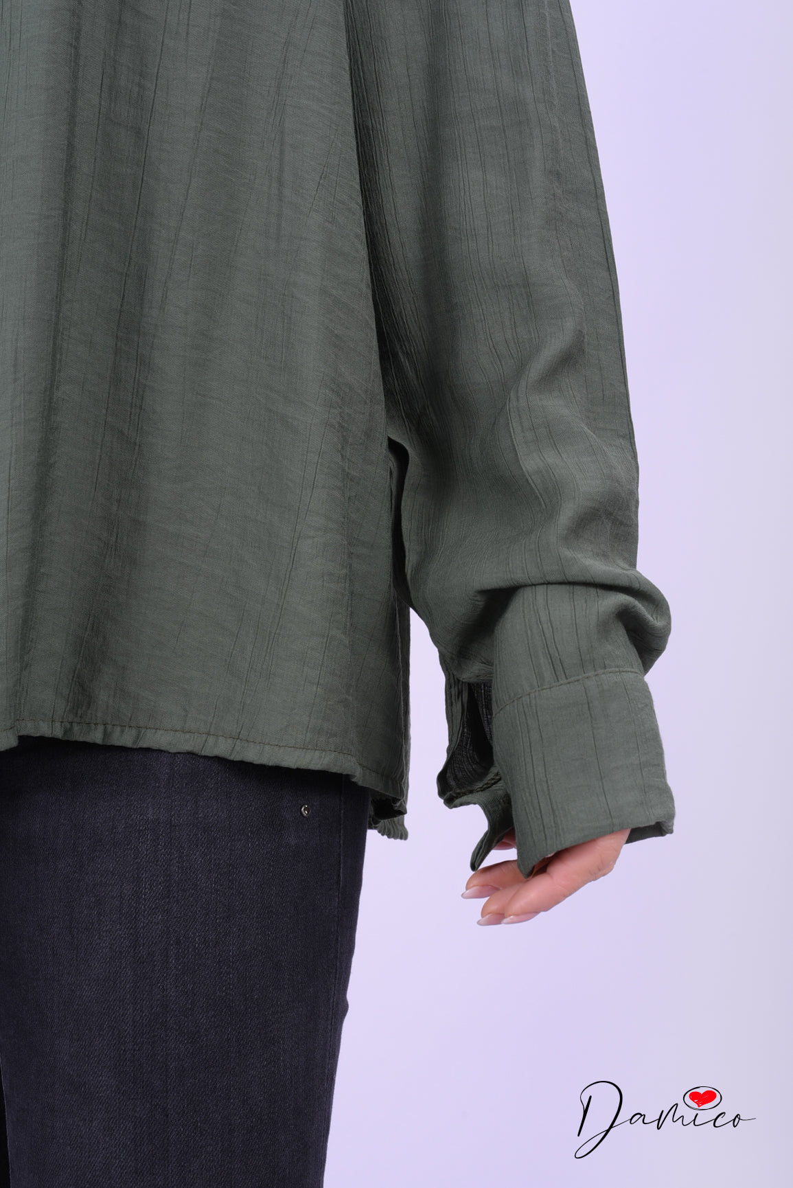 Camicia semplice rigata taschini